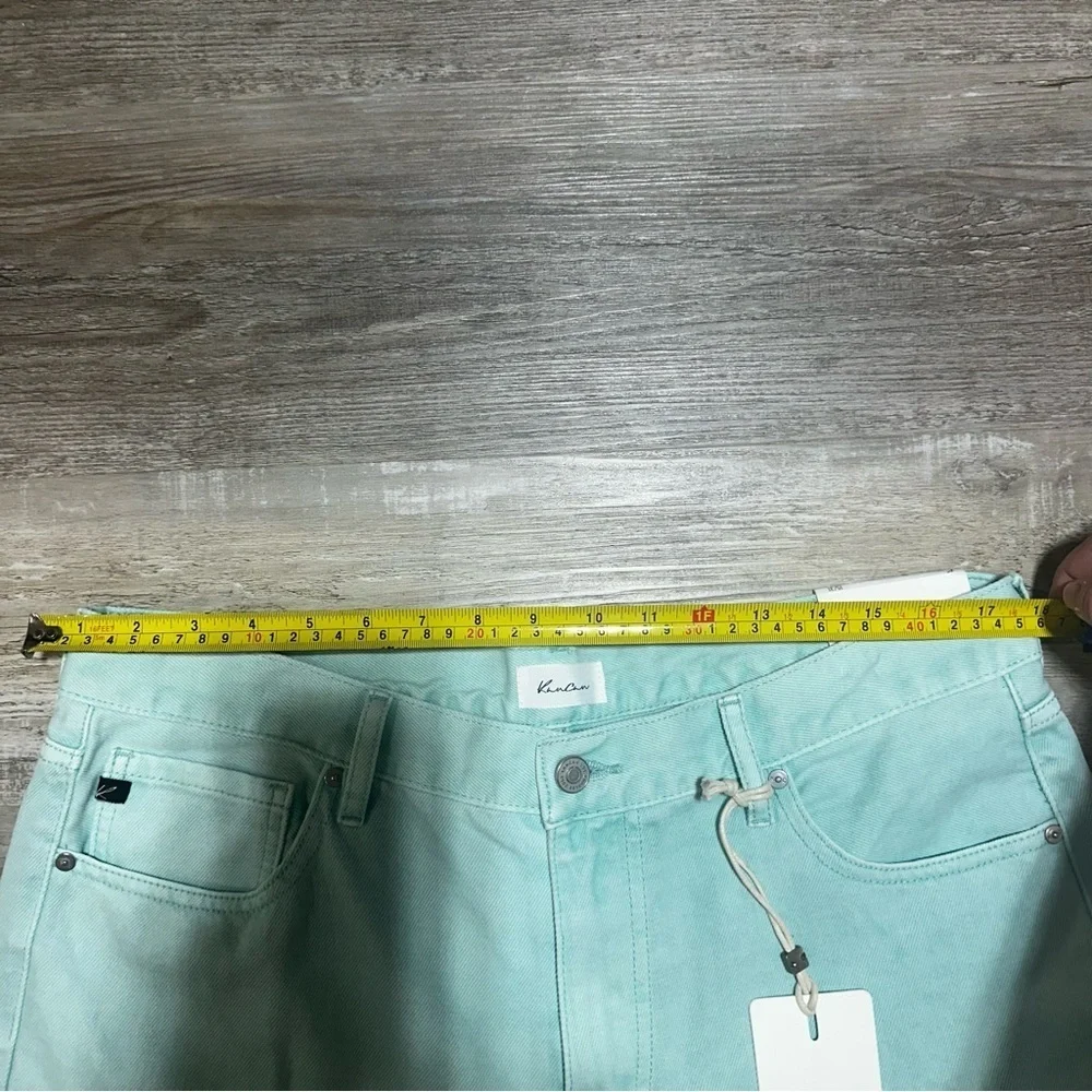 NEW KANCAN high rise mom jeans in seafoam